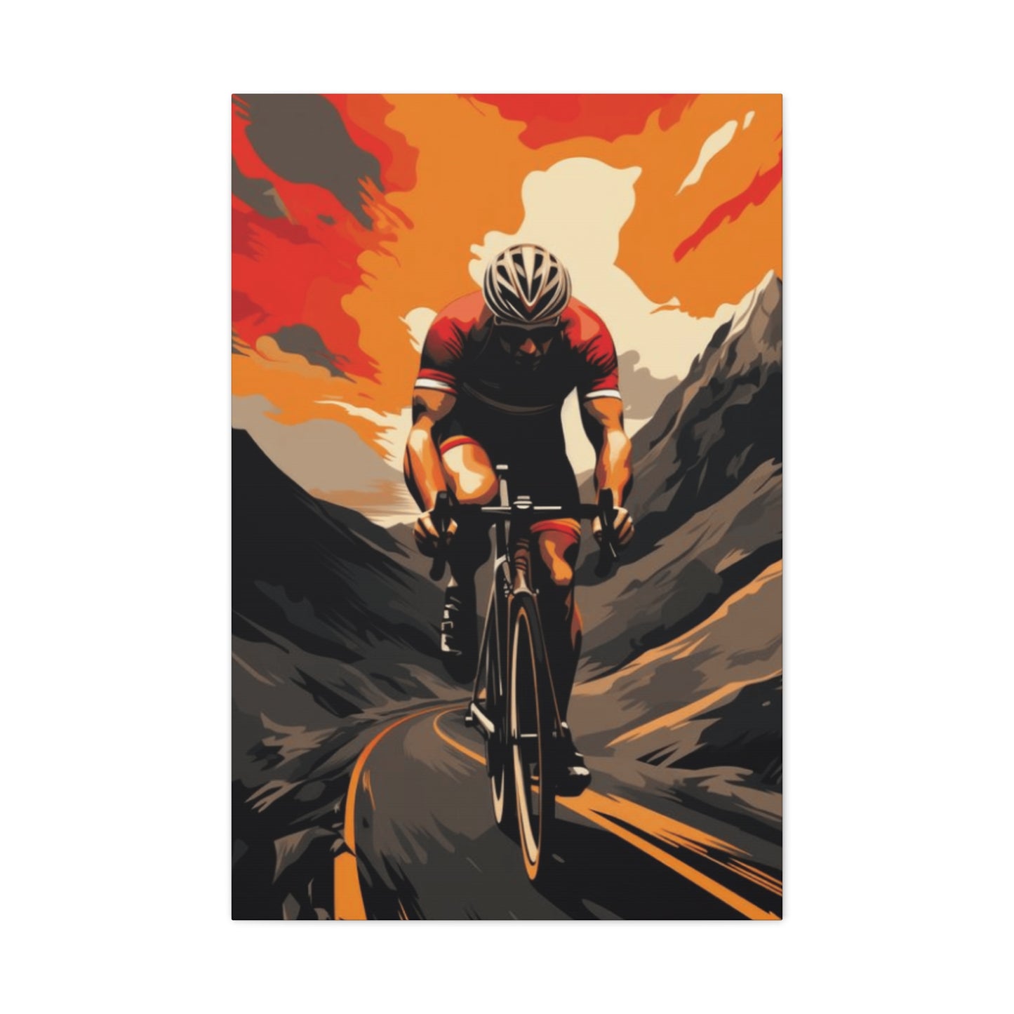 Mountain Ride on Bicycle Wall Art & Canvas Prints