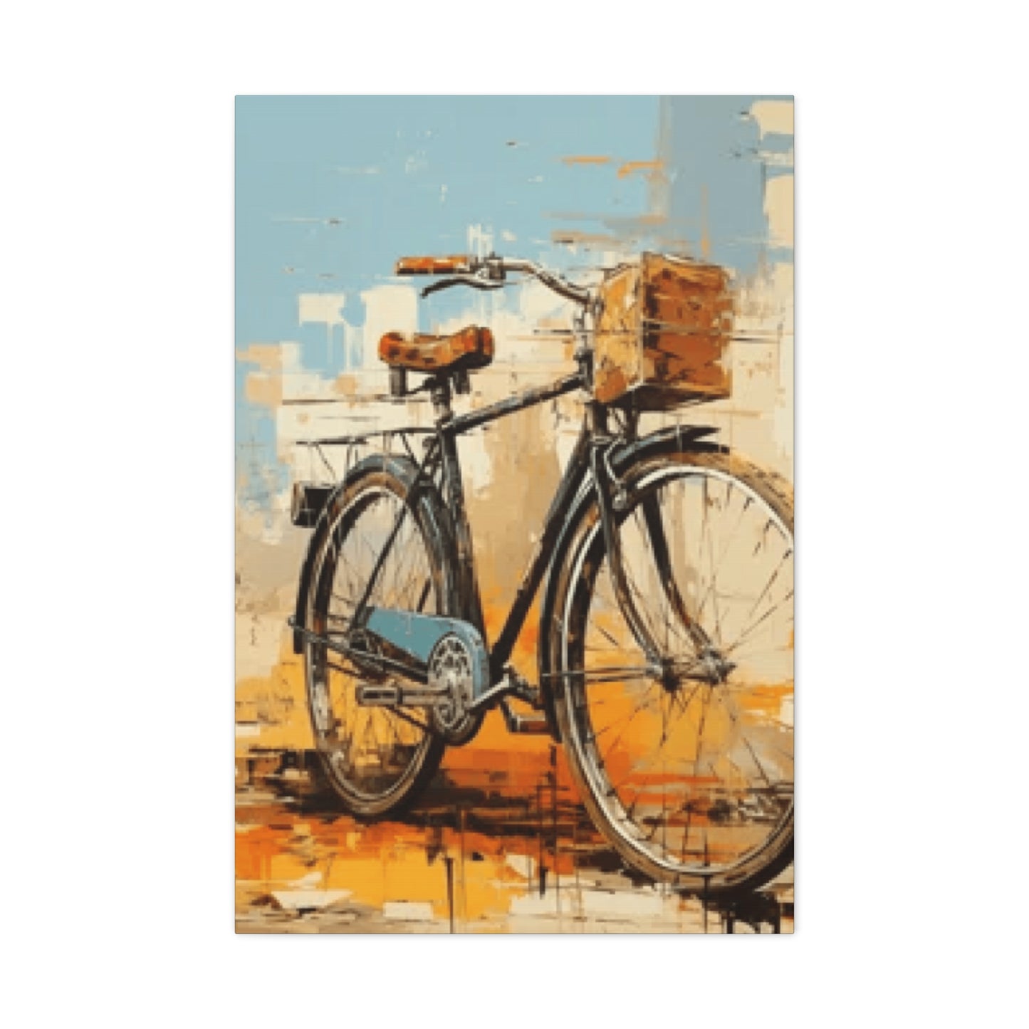 Old Bicycle with Basket Wall Art & Canvas Prints