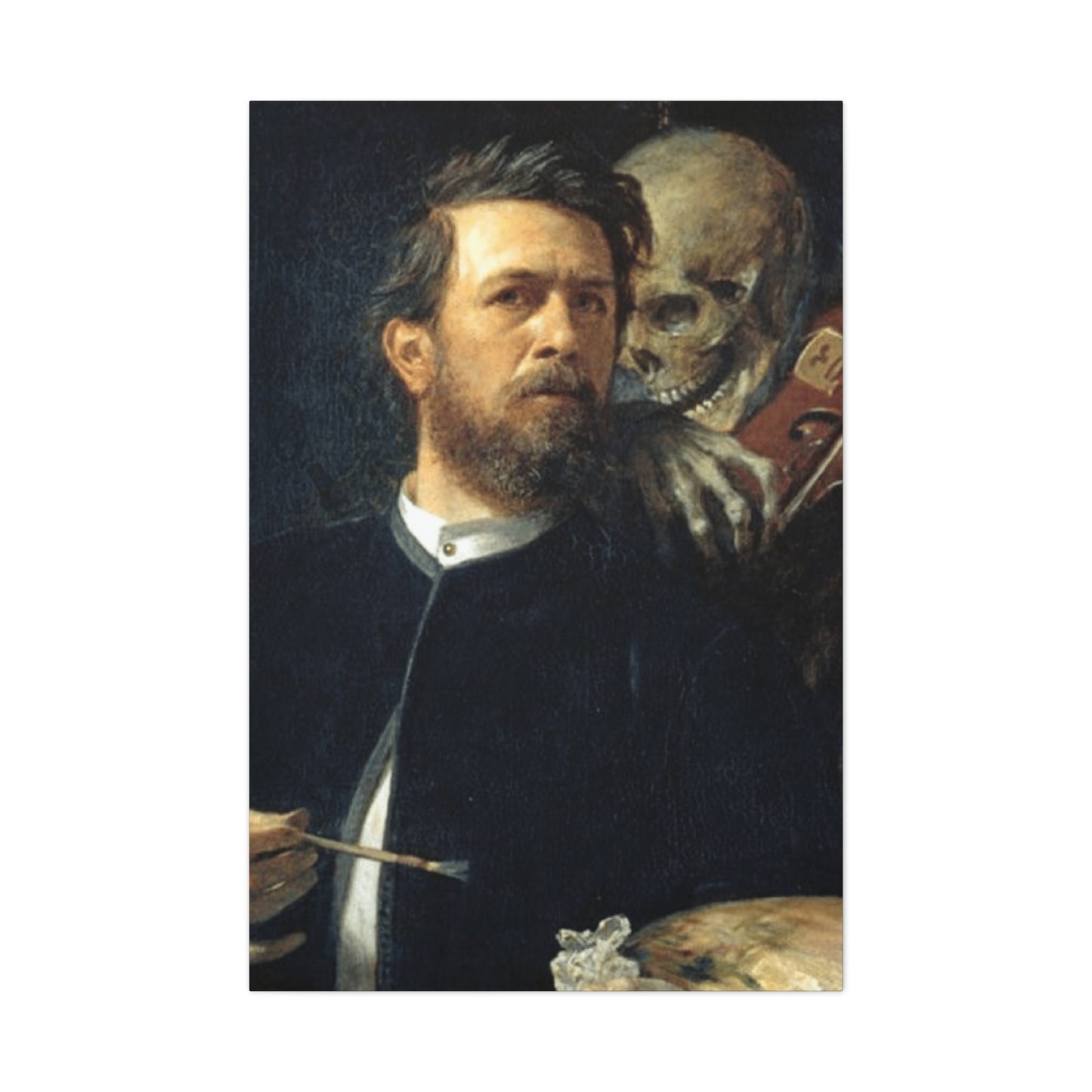 Self Portrait With Death Playing The Fiddle Wall Art & Canvas Prints