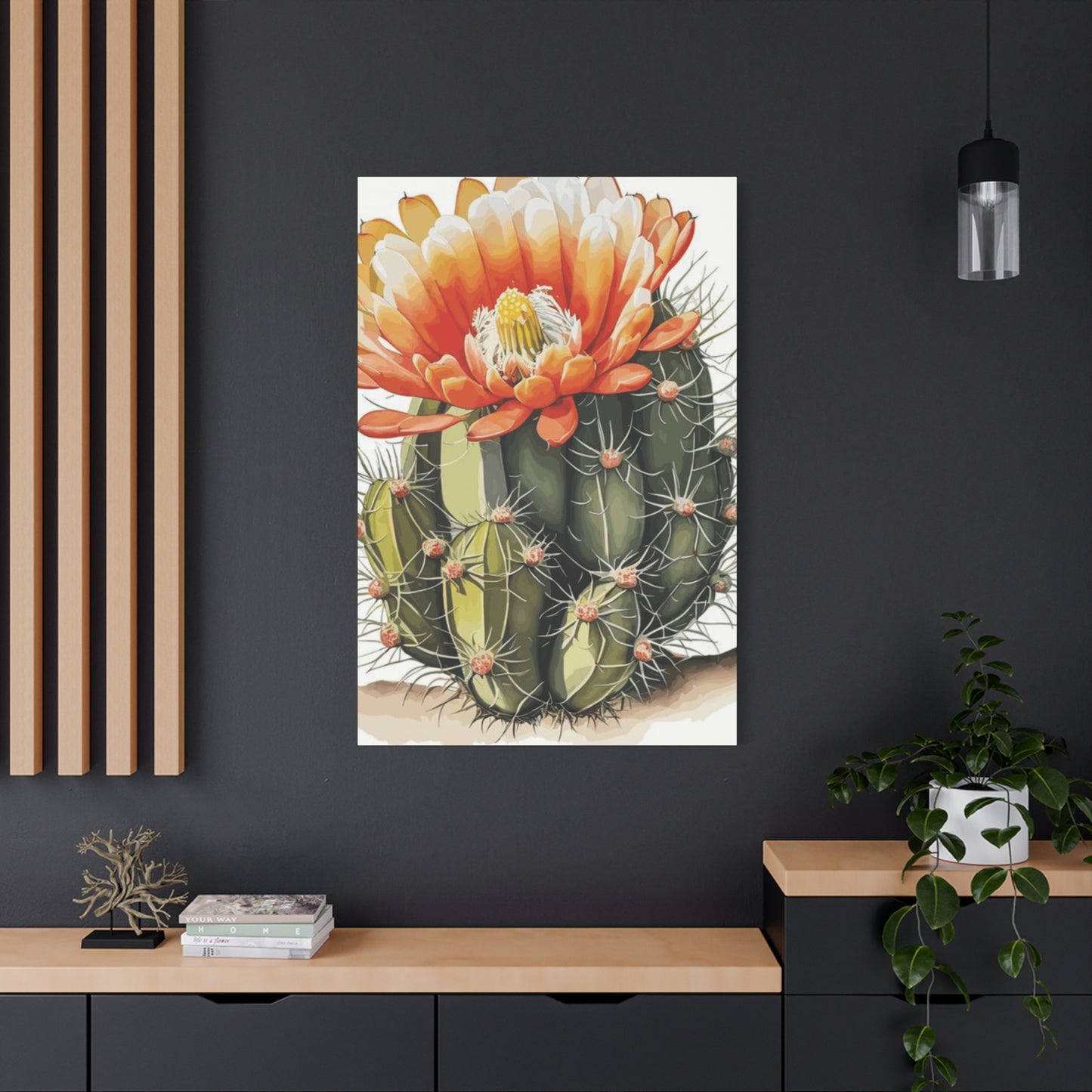 Large Cactus Flower Bloom Flower Wall Art & Canvas Prints