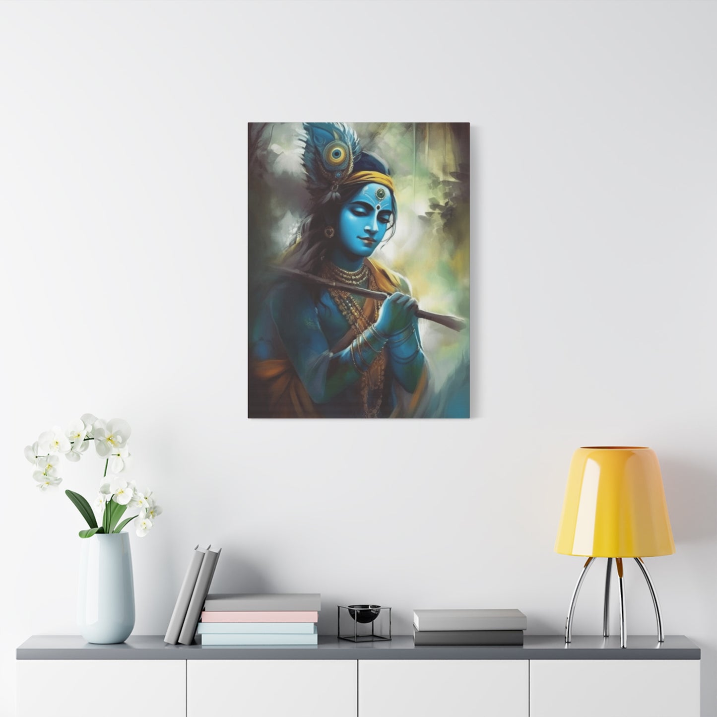 Krishna With Flute Wall Art & Canvas Prints