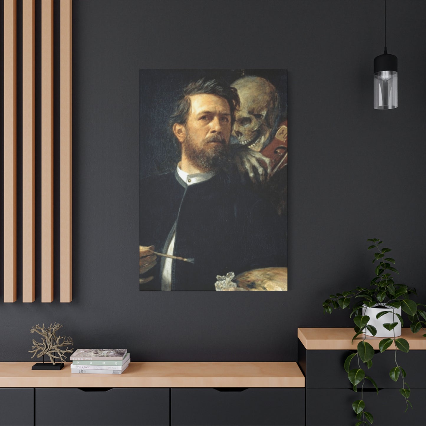 Self Portrait With Death Playing The Fiddle Wall Art & Canvas Prints