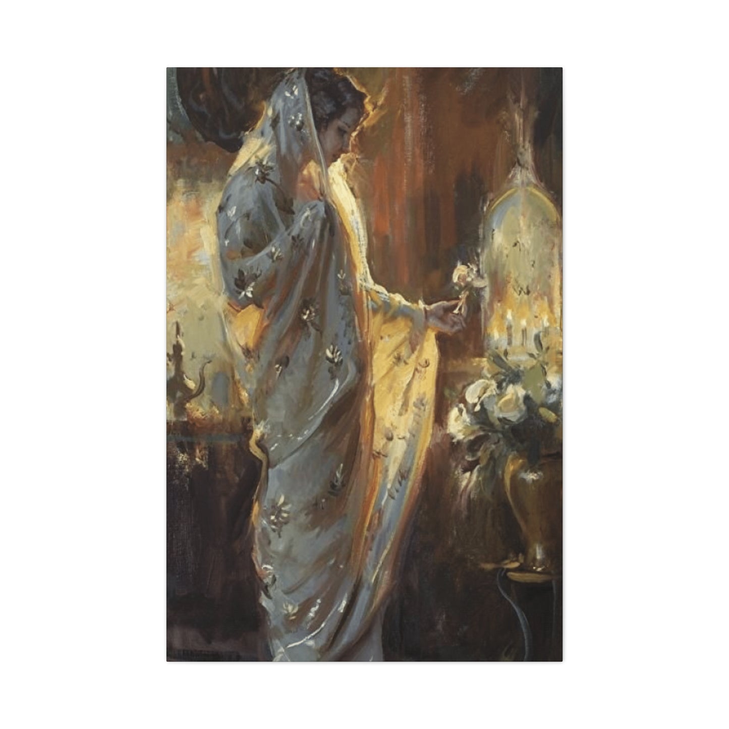 Women lighting the Candle Wall Art & Canvas Prints