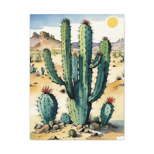 Large Cacti in Desert Wall Art & Canvas Prints