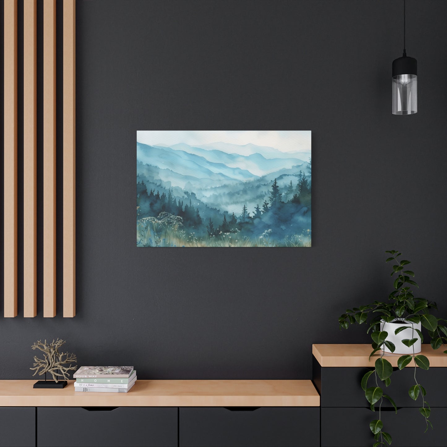 Mountain Forest Ranges Painting Wall Art & Canvas Prints