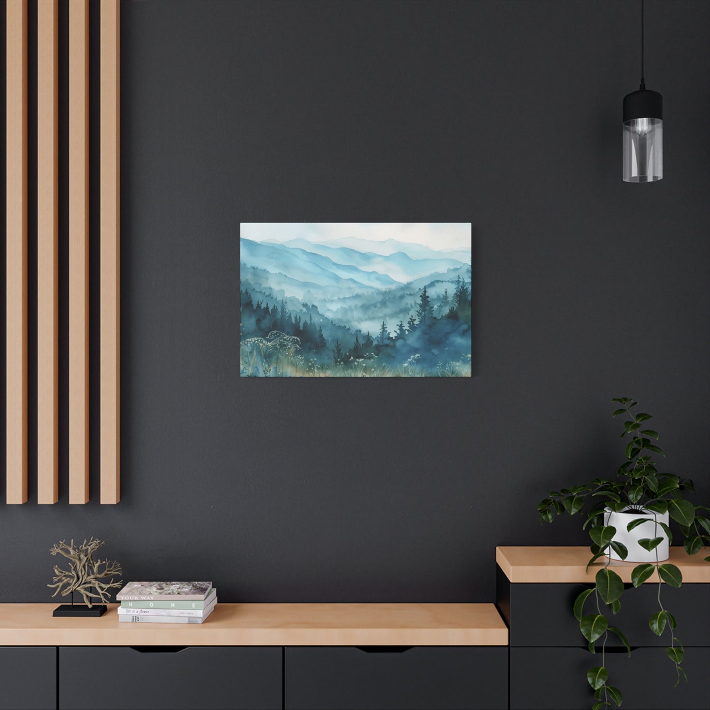 Mountain Forest Ranges Painting Wall Art & Canvas Prints