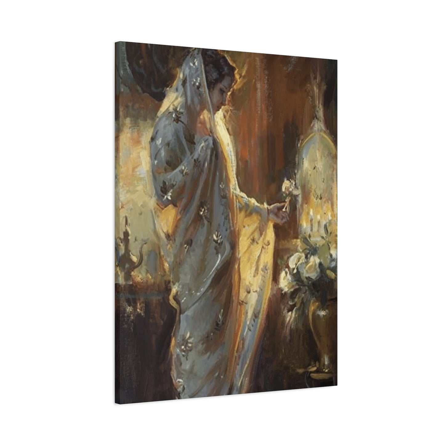 Women lighting the Candle Wall Art & Canvas Prints