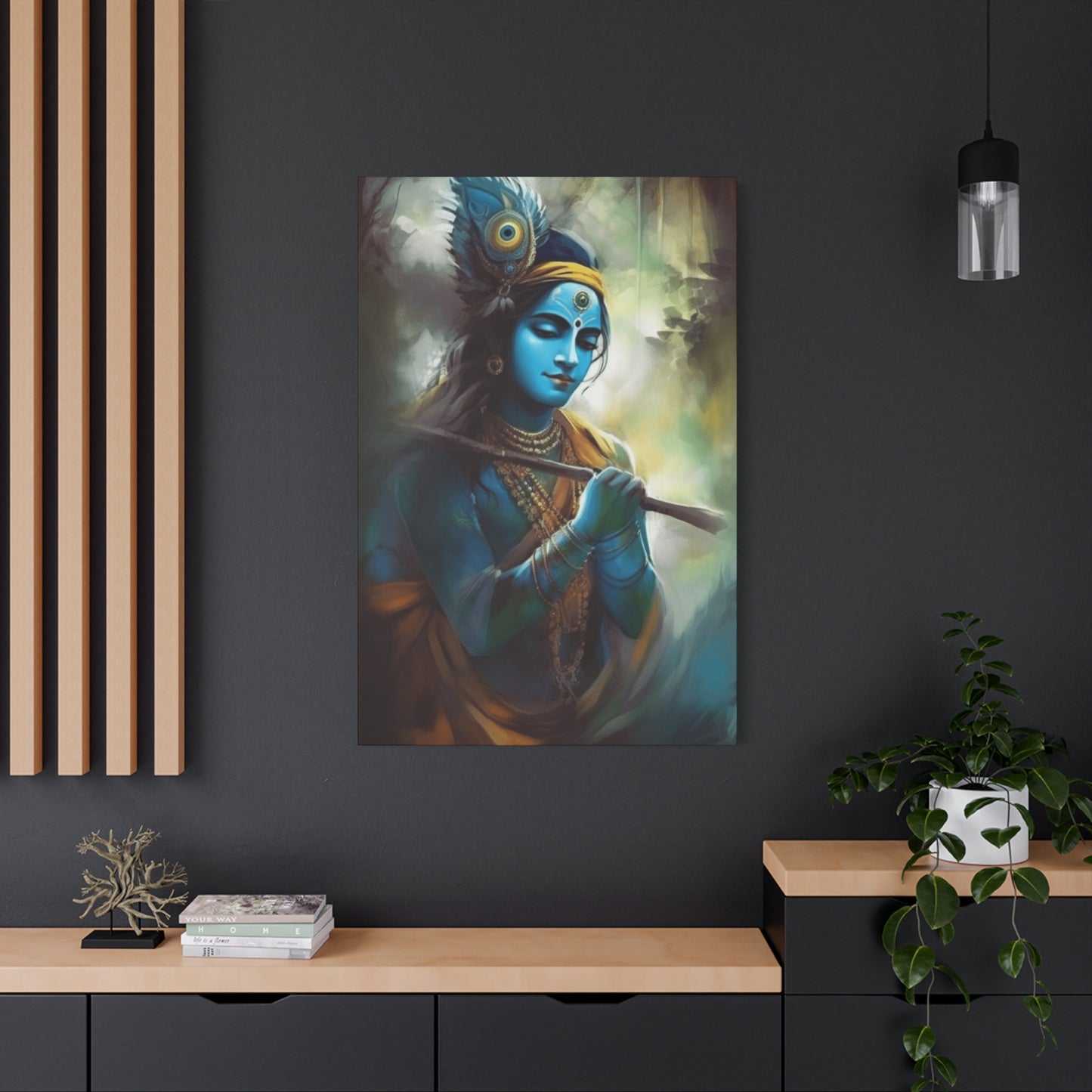 Krishna With Flute Wall Art & Canvas Prints