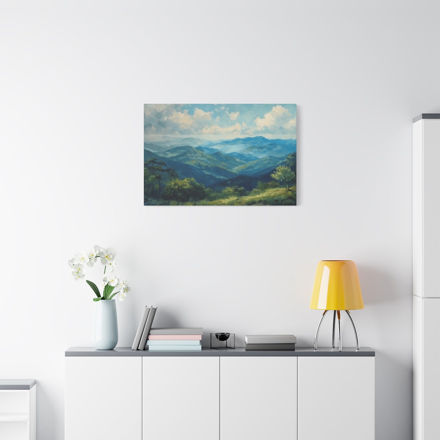 Mountain Forest and Blue Ridge Painting Wall Art & Canvas Prints