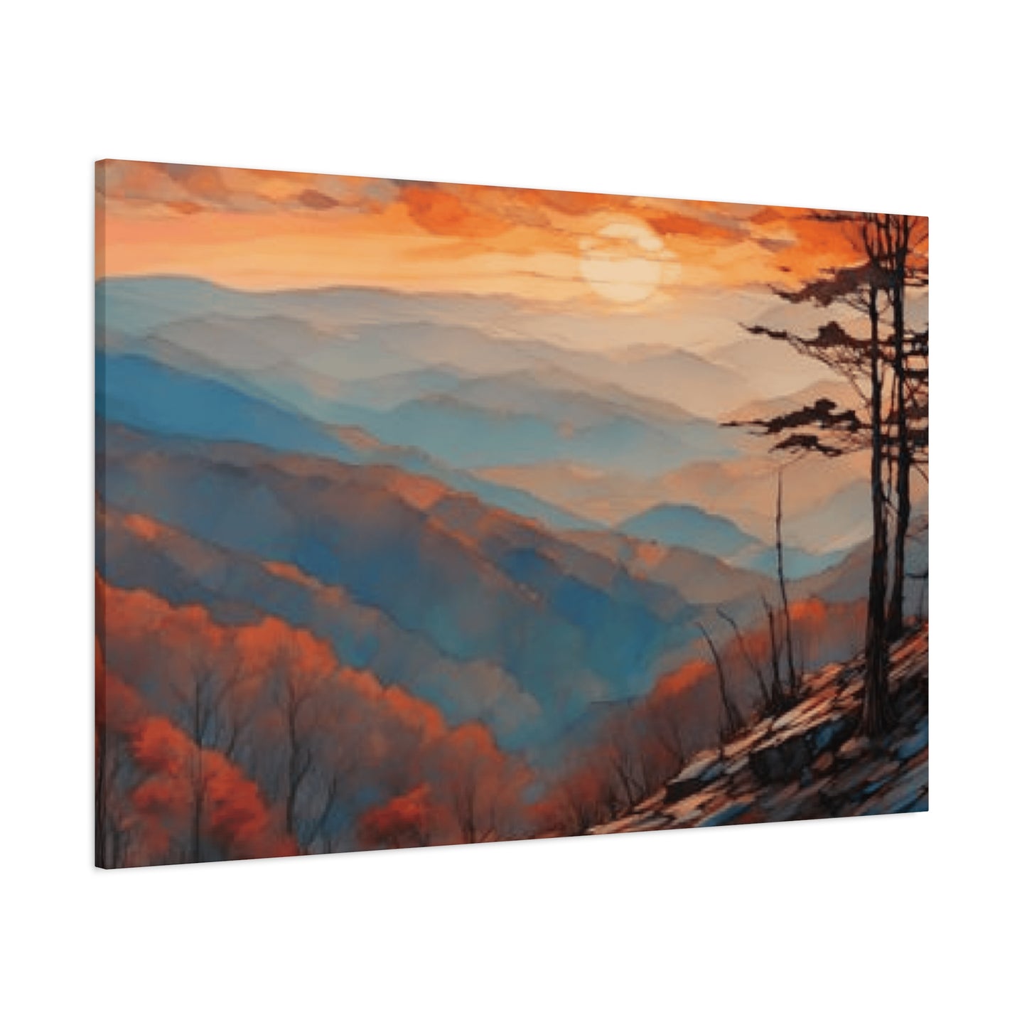 Red Sunset and Blue Ridge Wall Art & Canvas Prints