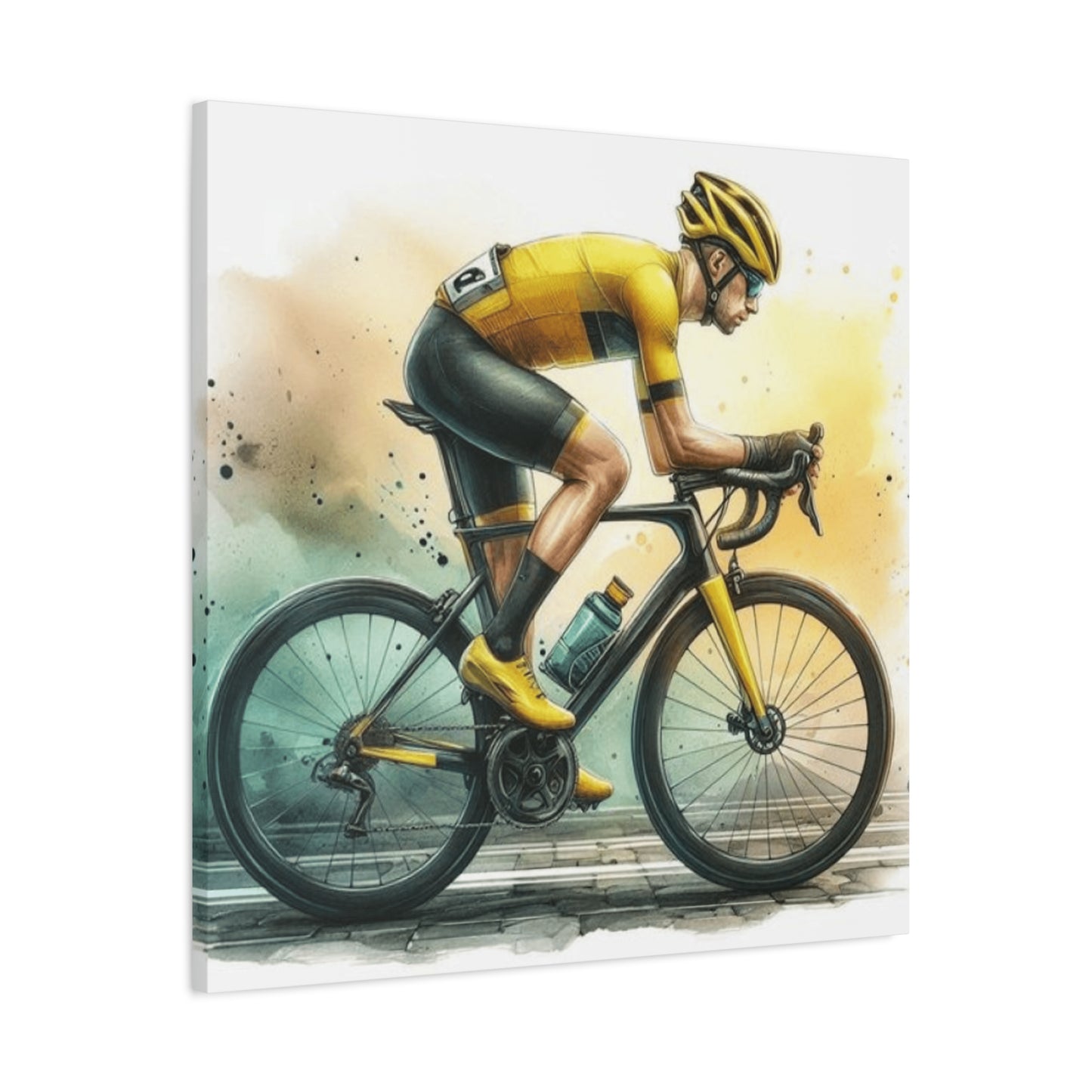 Professional Cyclist Painting Wall Art & Canvas Prints