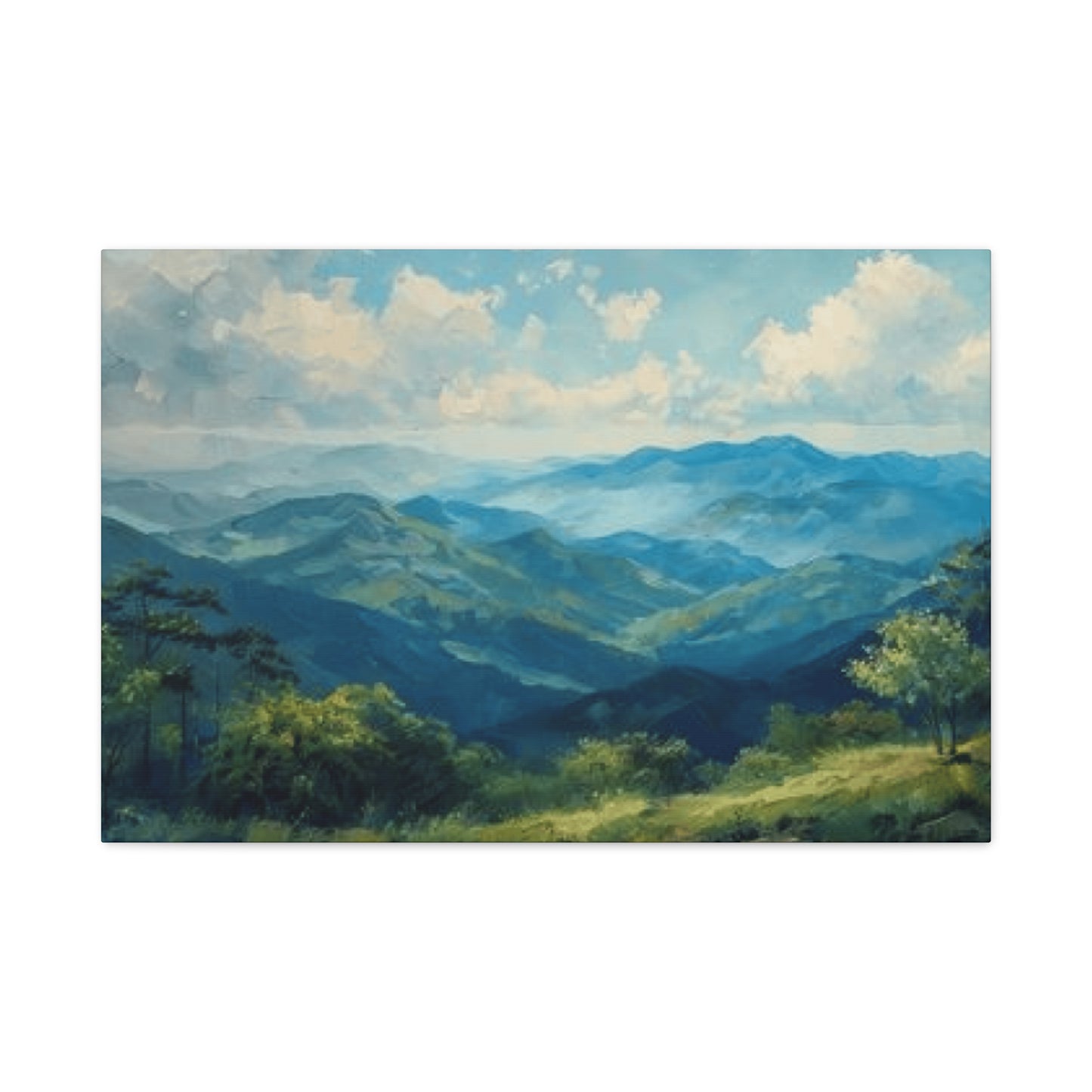 Mountain Forest and Blue Ridge Painting Wall Art & Canvas Prints