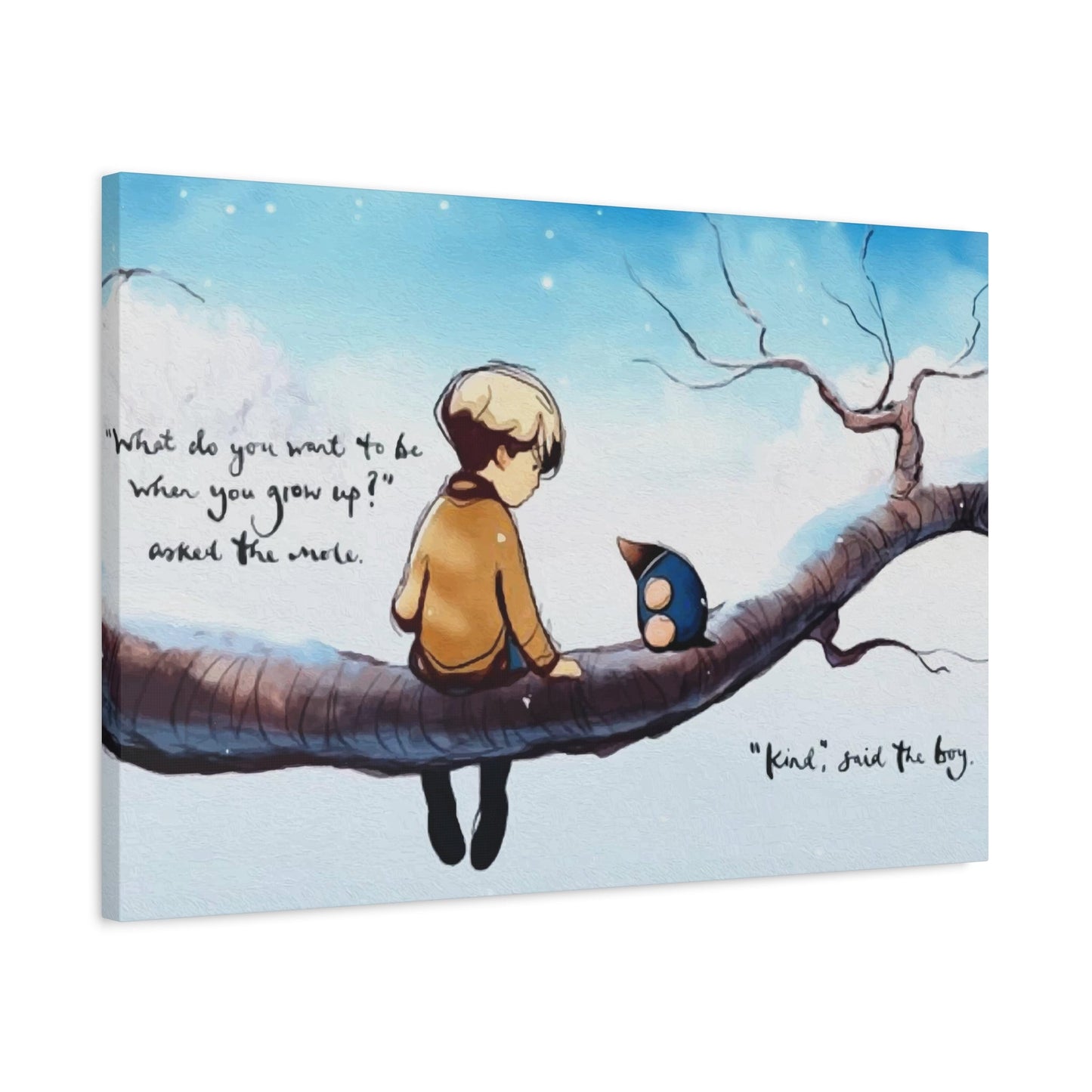 Boy and Bird Wall Art & Canvas Prints