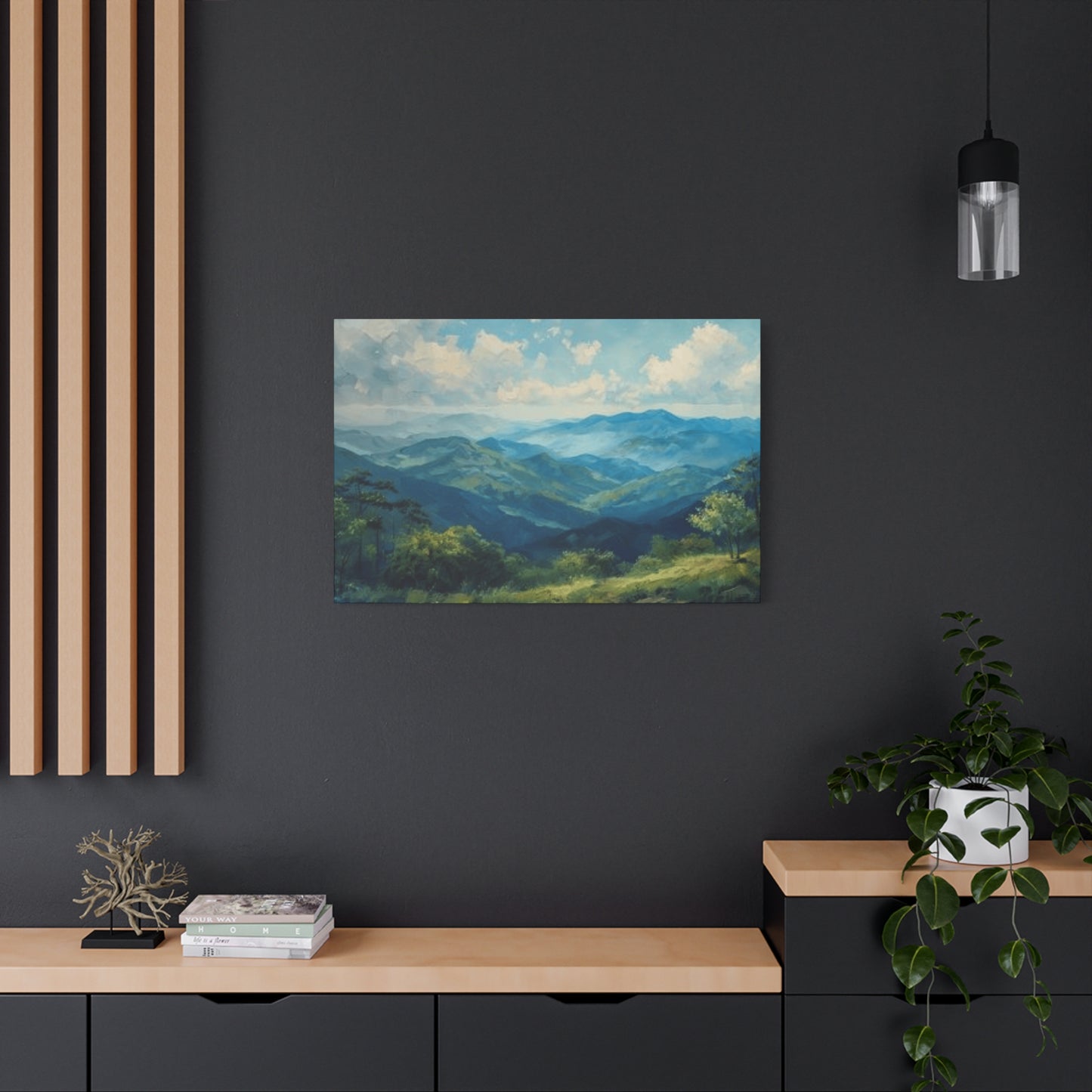 Mountain Forest and Blue Ridge Painting Wall Art & Canvas Prints