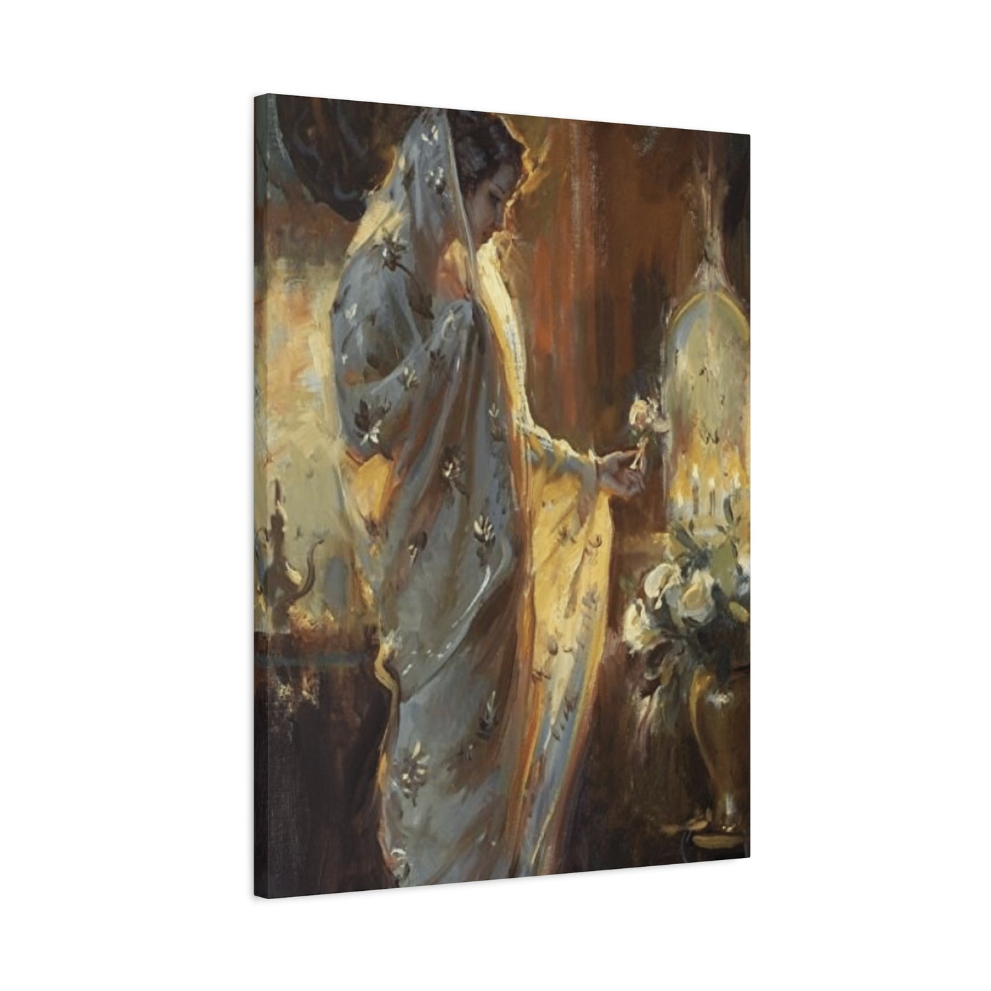 Women lighting the Candle Wall Art & Canvas Prints