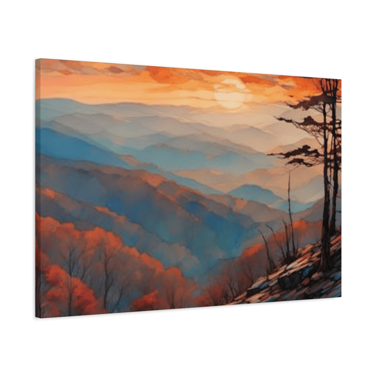 Red Sunset and Blue Ridge Wall Art & Canvas Prints