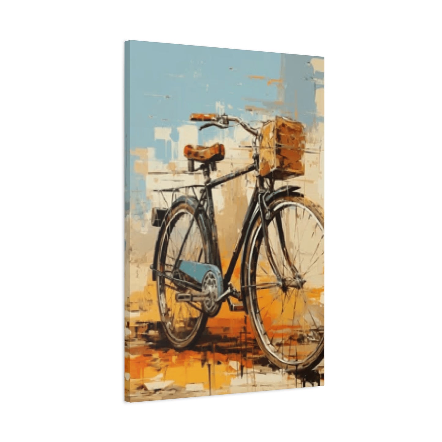 Old Bicycle with Basket Wall Art & Canvas Prints