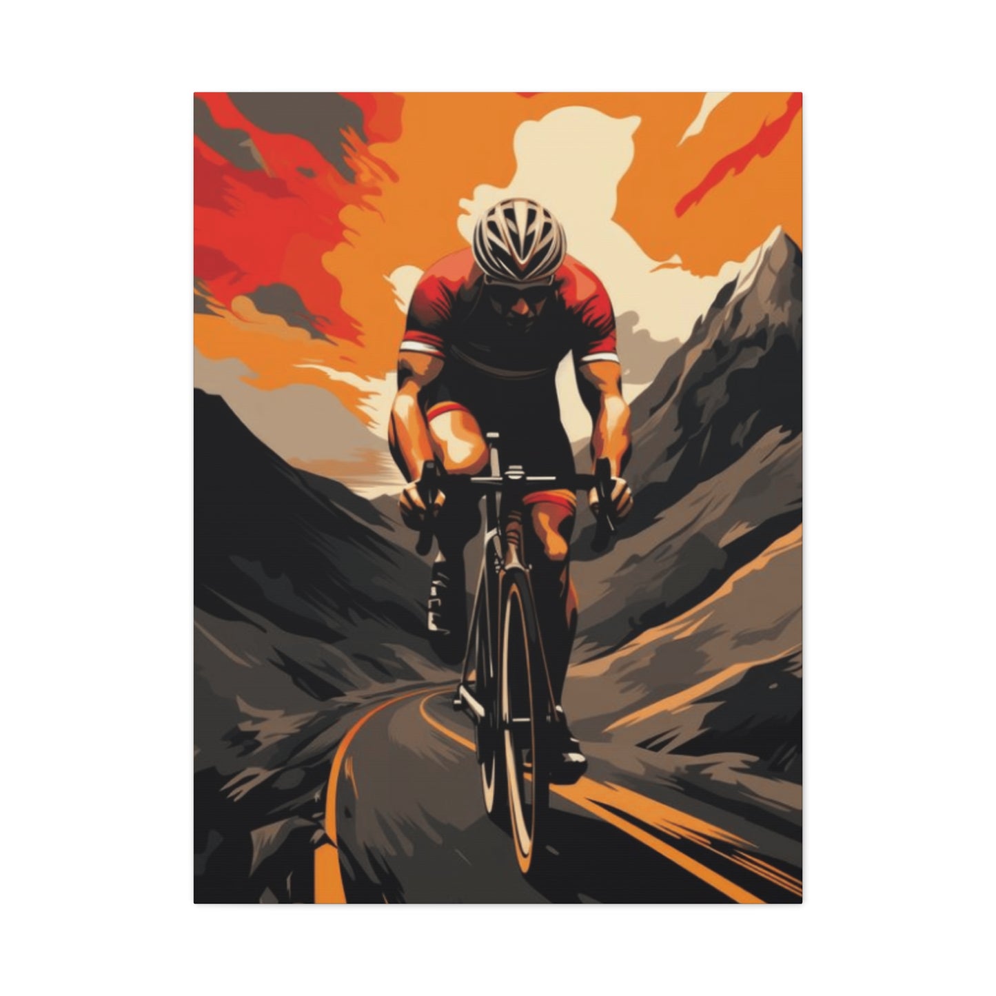 Mountain Ride on Bicycle Wall Art & Canvas Prints