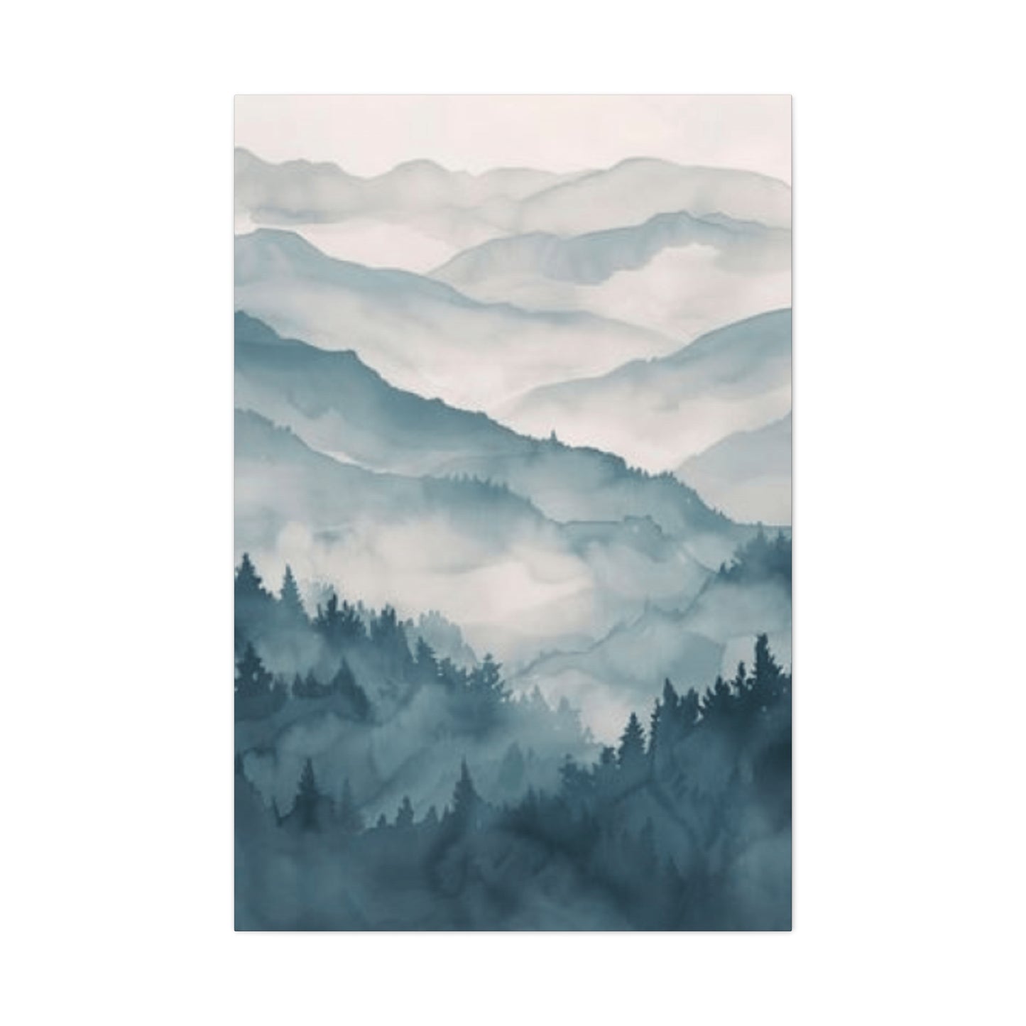 Clouds Over Mountain Ranges Painting Wall Art & Canvas Prints