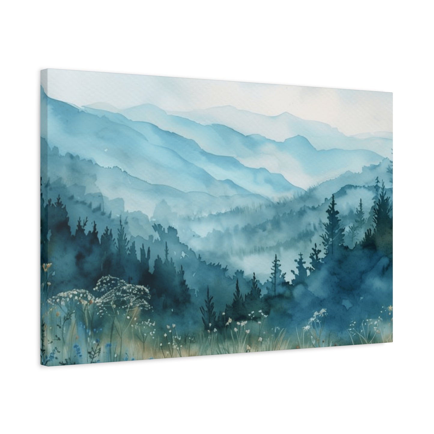 Mountain Forest Ranges Painting Wall Art & Canvas Prints