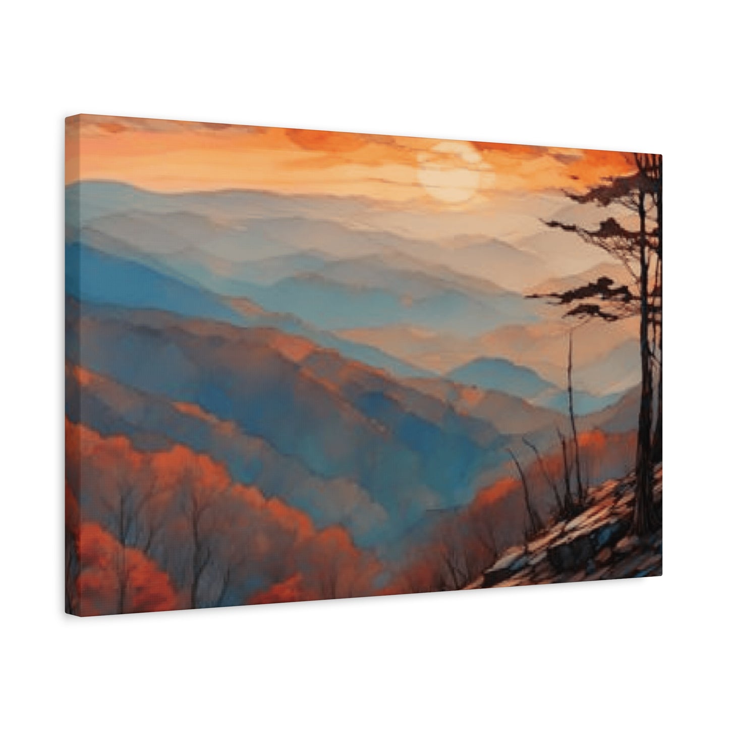 Red Sunset and Blue Ridge Wall Art & Canvas Prints