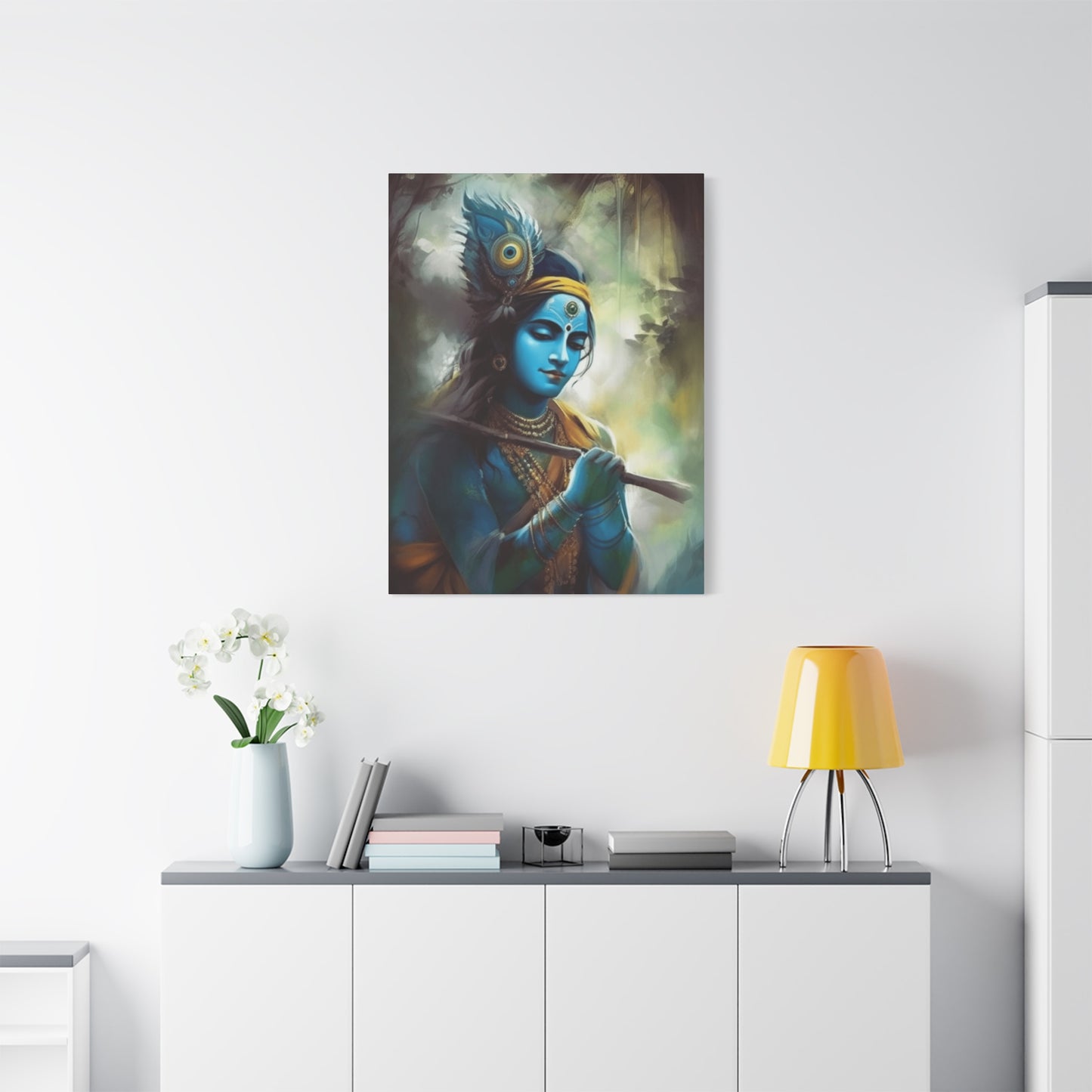 Krishna With Flute Wall Art & Canvas Prints