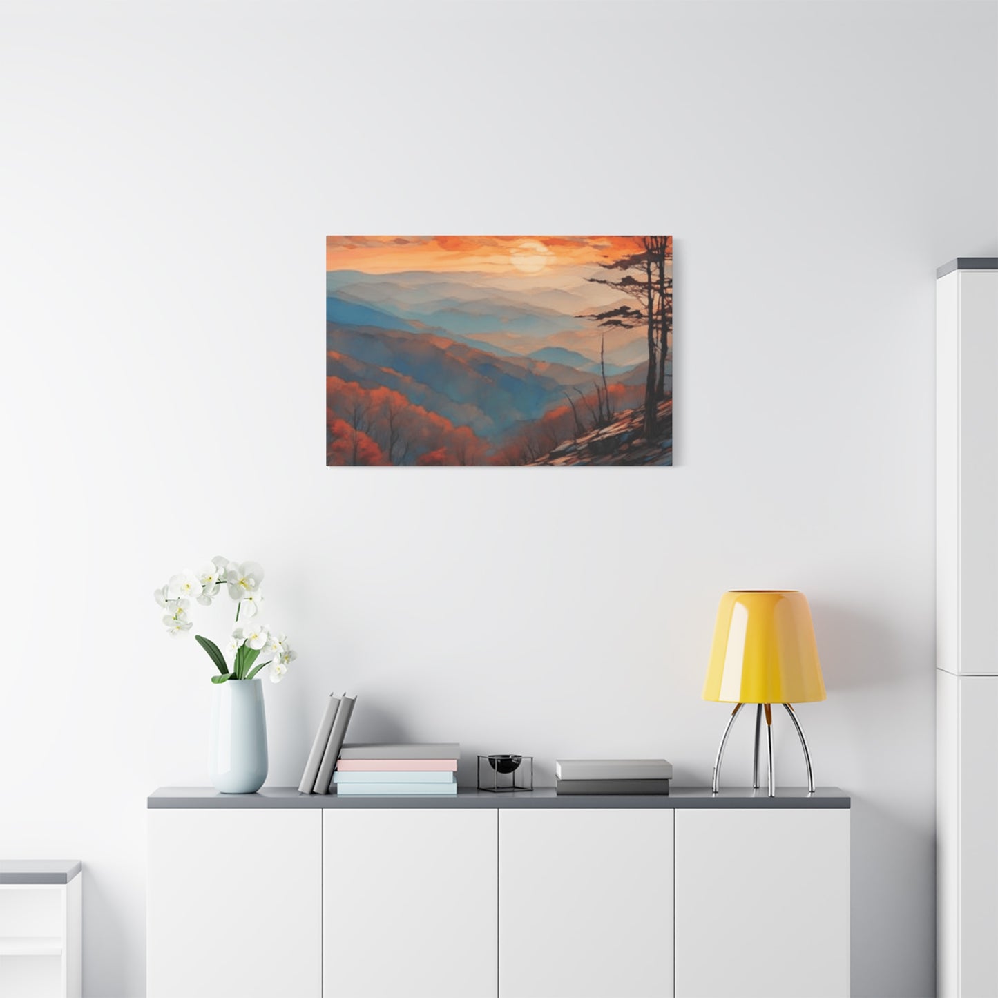 Red Sunset and Blue Ridge Wall Art & Canvas Prints