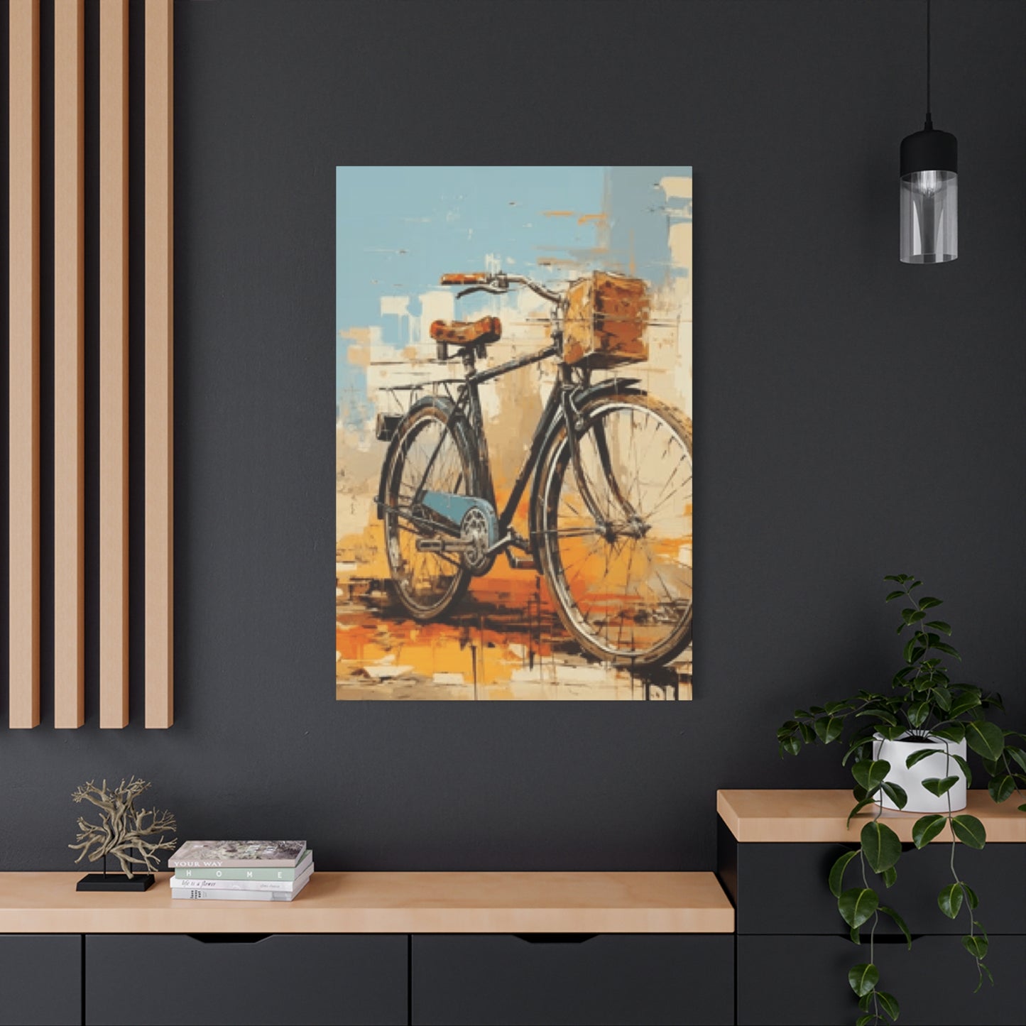 Old Bicycle with Basket Wall Art & Canvas Prints