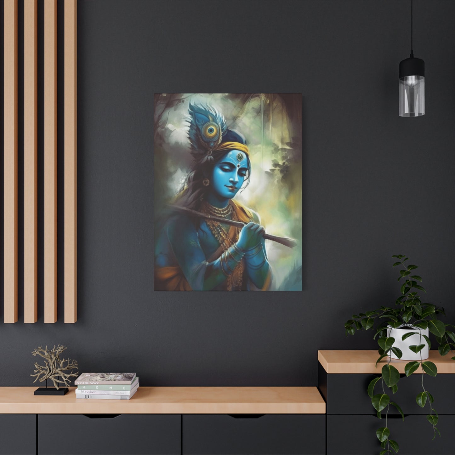 Krishna With Flute Wall Art & Canvas Prints