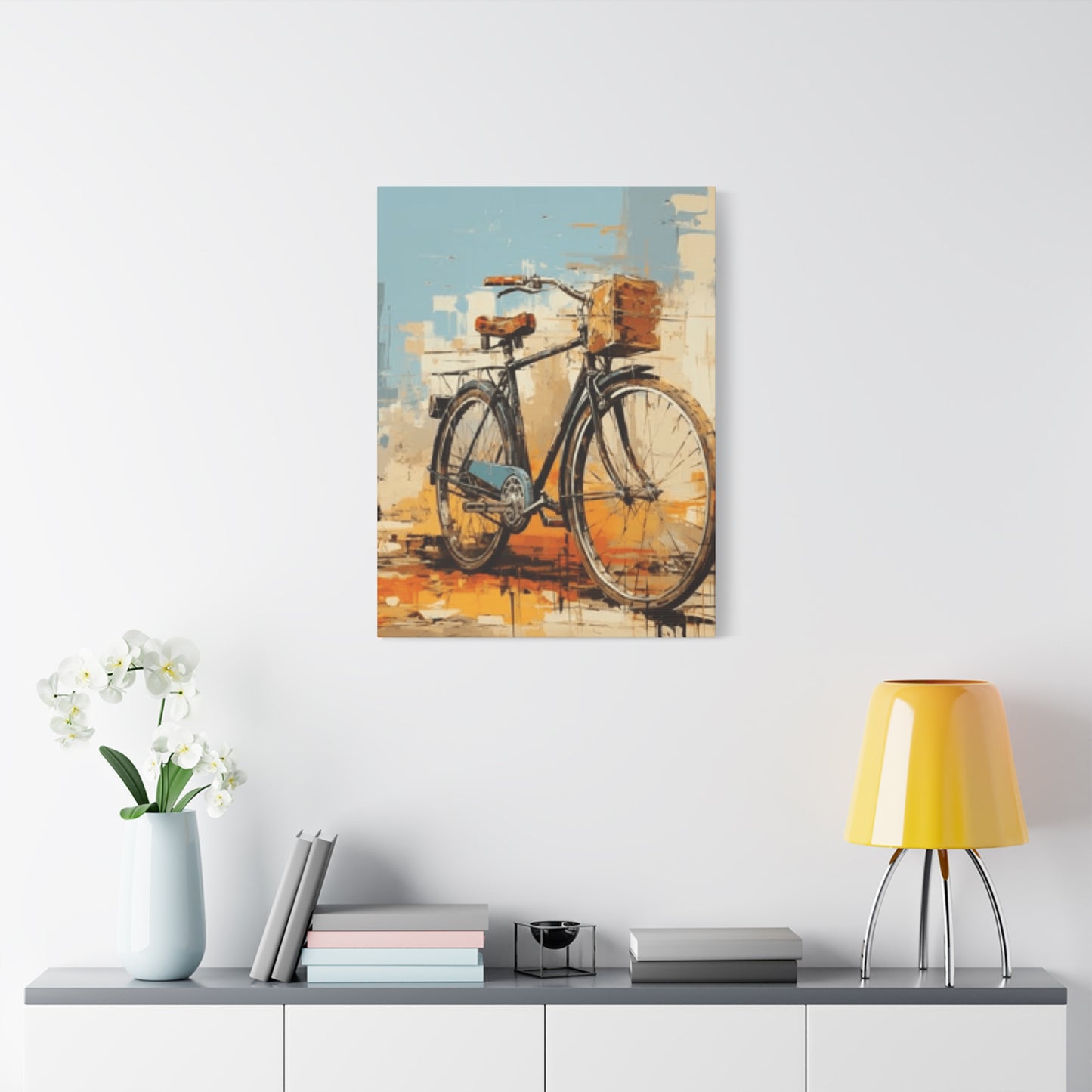 Old Bicycle with Basket Wall Art & Canvas Prints