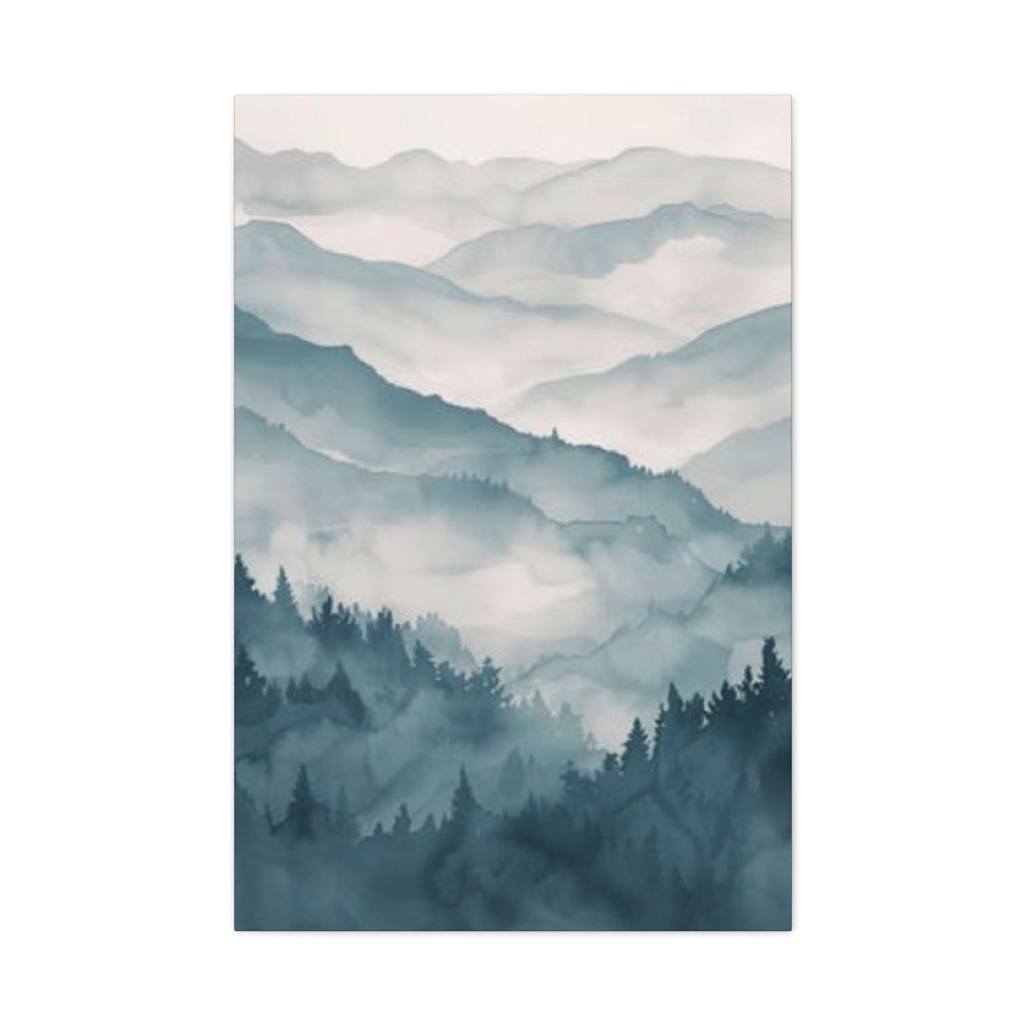 Clouds Over Mountain Ranges Painting Wall Art & Canvas Prints